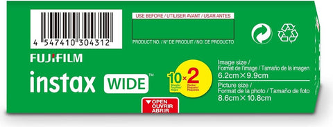 Fujifilm Instax Wide Instant Film 2-pack of 20 exposures