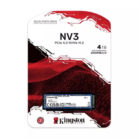 Kingston 4TB PCIe 4.0 NV3 NVMe M.2 2280 SSD