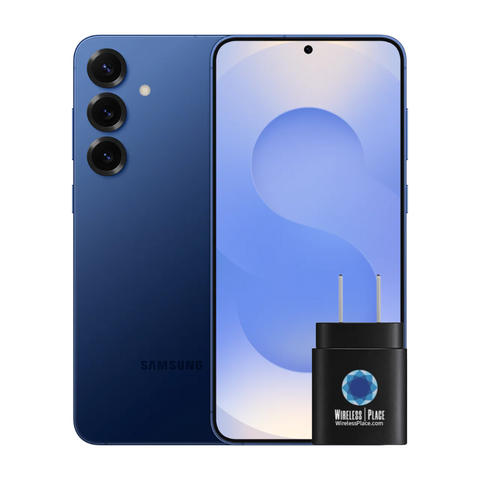 Samsung Galaxy S25+ 5G (S936B) 256GB/12GB RAM GSM Unlocked International Version + 45W USB C Wall Charger Super Fast Charging Block (NEW)