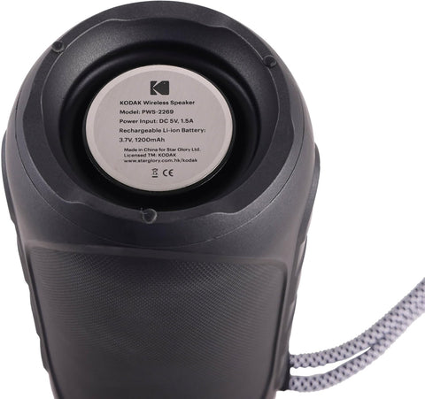KODAK PWS-2269 - Black - Portable Wireless Speaker
