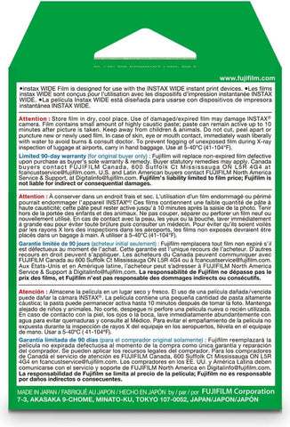 Fujifilm Instax Wide Instant Film 2-pack of 20 exposures