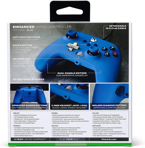 PowerA Enhanced Wired Controller For Xbox - Blue