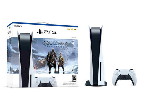 Sony PlayStation 5 Standard Edition Disc Console with God of War Ragnarok - UAE Version