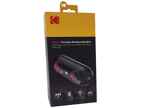 KODAK PWS-2233 - Black - Portable Wireless Speaker