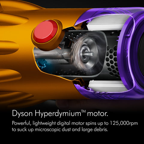 Dyson V12 Absolute Cordless Vacuum Cleaner - Nickel & Yellow | V12ABSOLUTENE