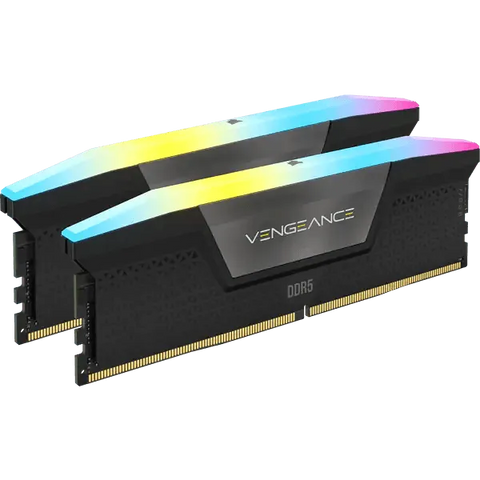 Corsair VENGEANCE RGB 6400MHz 96GB (2x48GB) C32 DDR5 (INTEL XMP) Black